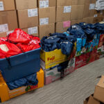 backpacks ready to go for Back to School Bash